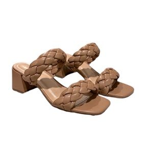 CUSHIONAIRE Women's Onyx braided Heel Sandal +Memory Foam